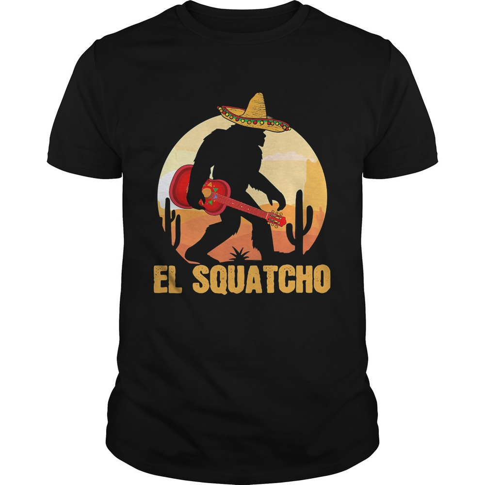 Bigfoot Hug Guitar El Squatcho Shirt